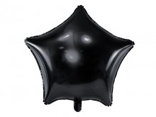 Folinis balionas "Žvaigždė", juodas blizgus (48cm)